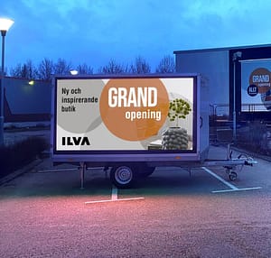 Reklametrailer med storskærm